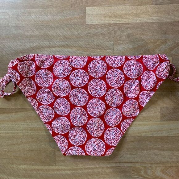 STYLUS Red and White Bikini Bottom Size Large - Picture 2 of 4